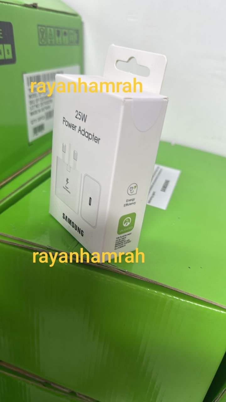 سبد ۱۰ عددی شارژر ۲۵ وات اورجینال سامسونگ سه پین مدل TA2510 برد سولوم سبز