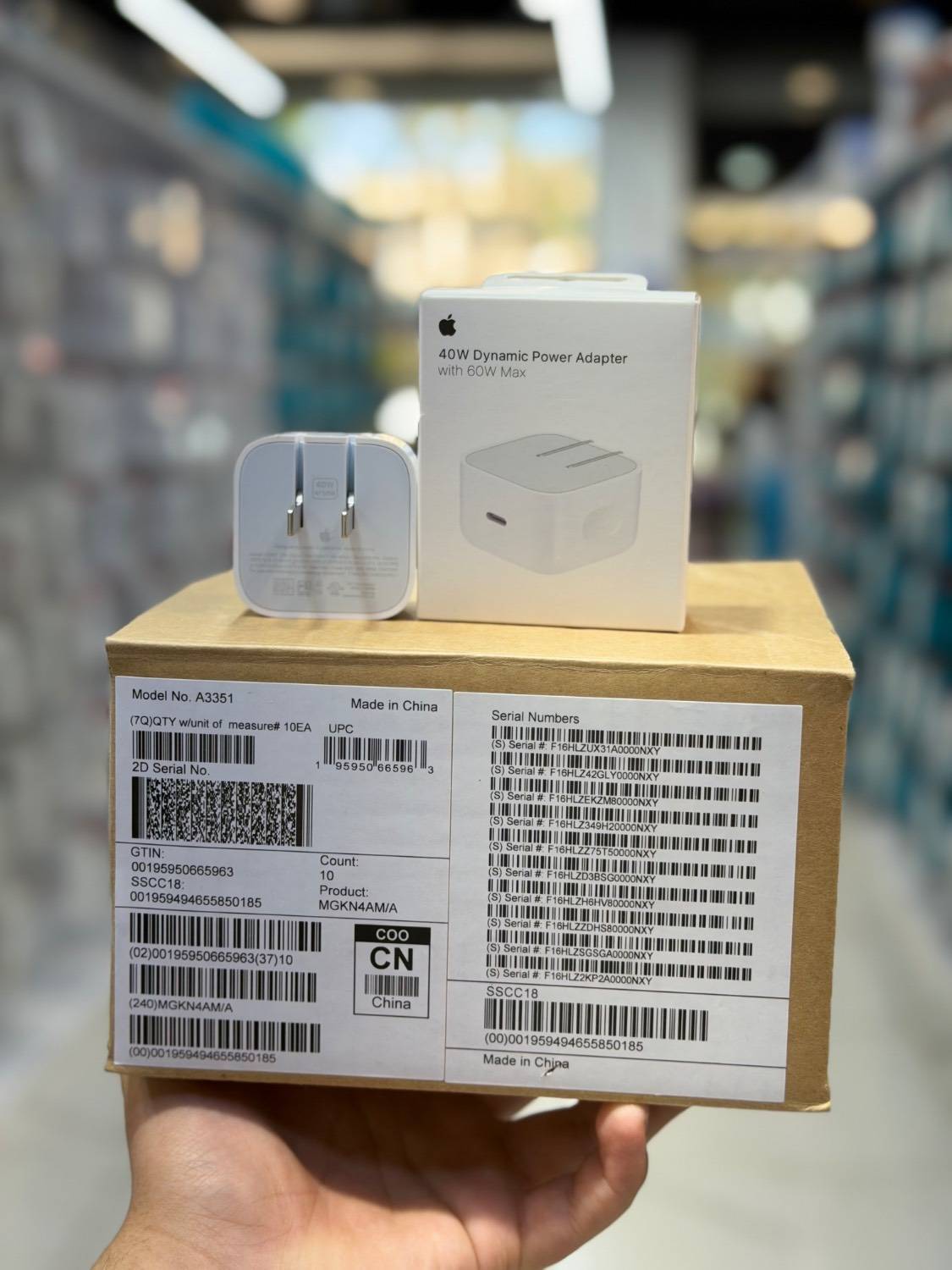 آداپتور اورجینال ۴۰ وات آیفون Dynamic power Adaptor With 60 W Max پارت نامبر آمریکا/کانادا